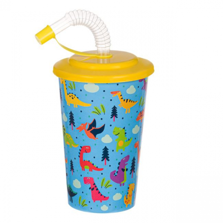 Set pentru limonada - Pahar cu capac si pai pentru bauturi