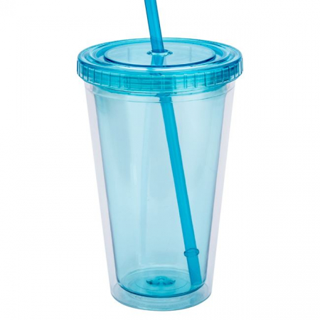 Set pentru limonada - Pahar cu capac si pai pentru bauturi