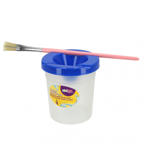 Pahar pictură Strigo anti-vărsare cu suport 2 pensule [1]