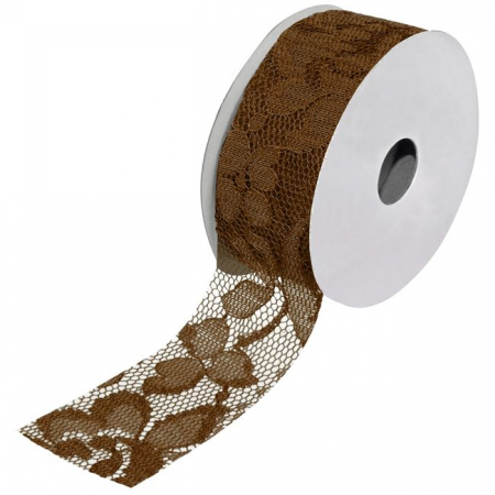 Produse art & craft-Lucru manual - Panglica dantelata pentru  decorare,maro,3mx3.5 cm