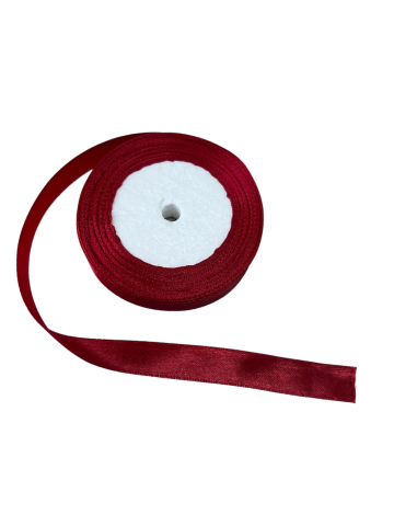 Panglici si snururi decorative - Panglica din satin pentru decorare, rosu inchis, 22.5m x 2 cm