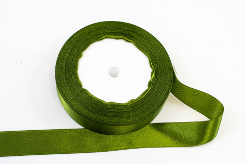 Produse art & craft-Lucru manual - Panglica din satin pentru decorare,verde kaki, 22.5m x 2cm