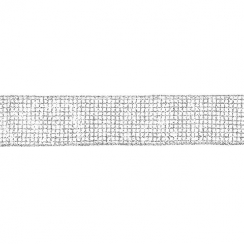 Panglica pentru decorare,argintiu glitter patratele,5mx3.8 cm [1]
