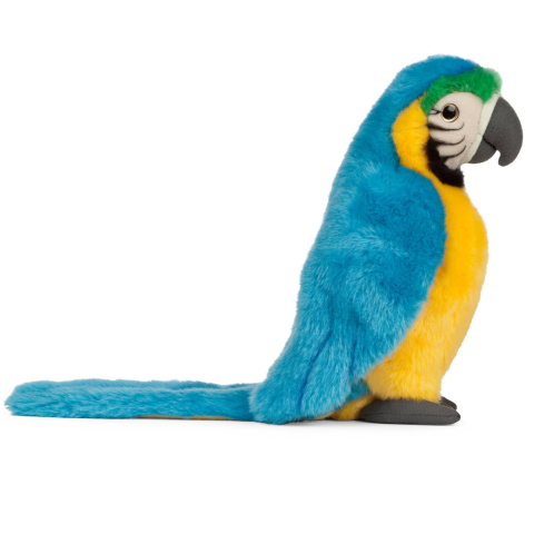 Jucarii - Papagal Macaw Albastru de pluș 24 cm – Living Nature