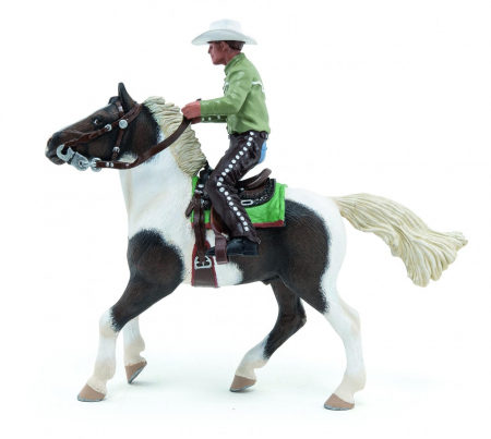 Jocuri si articole copii - Papo Figurina Cowboy Si Calul Sau