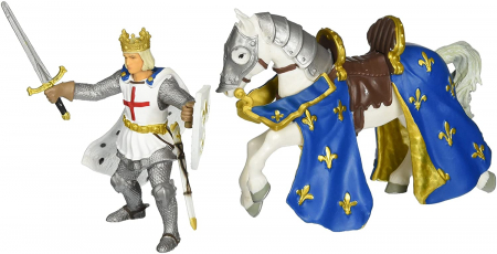 Jocuri si articole copii - Papo figurina saint louis pe cal