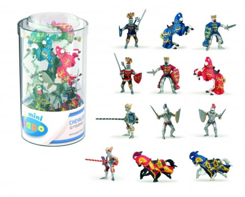 Jocuri si articole copii - PAPO FIGURINA SET MINI CAVALERI 12 PIESE