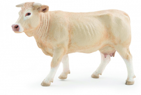 Jocuri si articole copii - PAPO - Figurina Vacă Blondă de Aquitania 