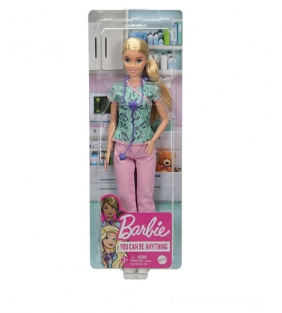 Papusi & accesorii - Papusa Barbie Asistenta medicala cu stetoscop