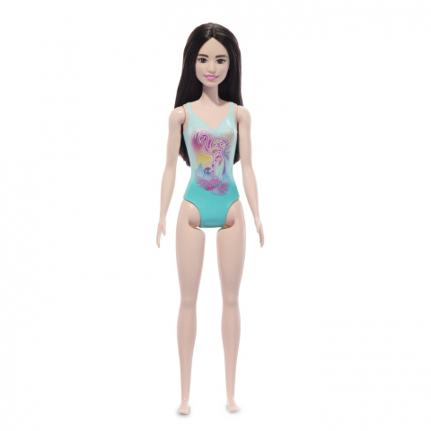 PAPUSA BARBIE BRUNETA CU COSTUM DE BAIE ALBASTRU [1]