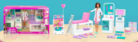 Jocuri si articole copii - Papusa barbie cariere set de joaca doctor ortoped