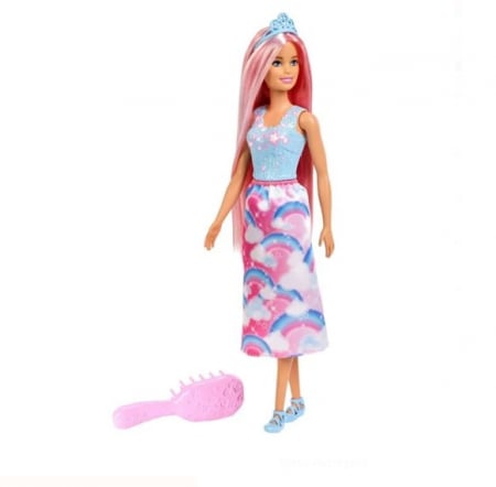Papusi & accesorii - Papusa Barbie cu accesorii pentru par incluse