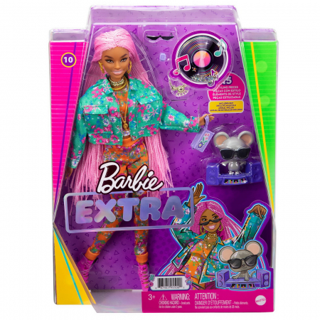 Jocuri si articole copii - Papusa barbie extra style codite impletite