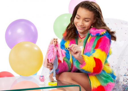 Papusa Barbie Extra Style Fluffy Pinky  [2]