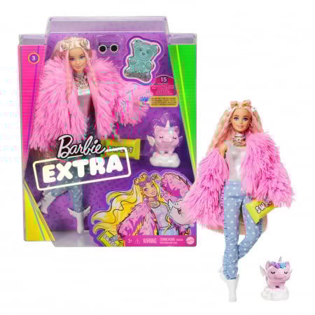 Papusa Barbie Extra Style Fluffy Pinky  [6]