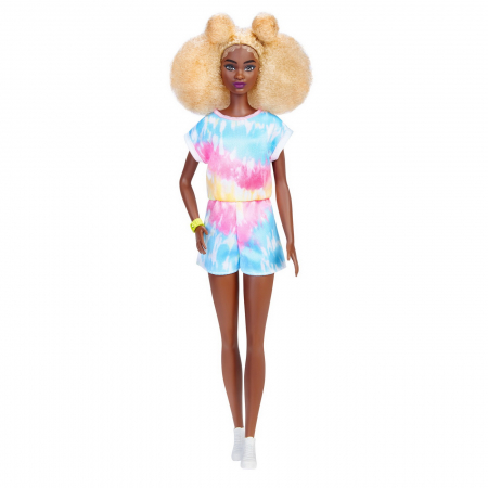 Papusa Barbie Fashionista cu Par Afro Blond  [4]