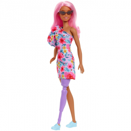 Barbie Fashionista cu Păr Roz și Picior Protetic  [1]
