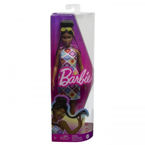 Papusi & accesorii - Papusa Barbie Fashionista Satena Cu Ochelari De Soare Galbeni