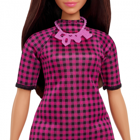 Barbie Fashionista Satena cu Rochie Mov  [6]