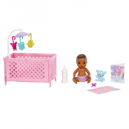 Papusa barbie mamica bruneta cu bebelus [5]