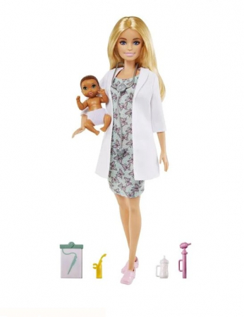Papusi & accesorii - Papusa Barbie medic si bebelus