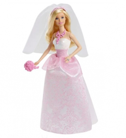 Papusa Barbie Mireasa cu voal si buchet de flori [0]