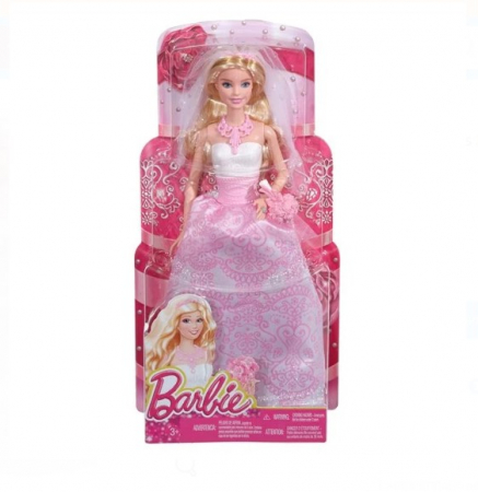 Papusa Barbie Mireasa cu voal si buchet de flori [1]