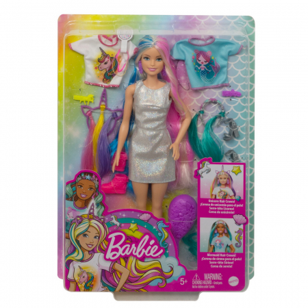 Papusi & accesorii - Papusa Barbie Set de Joaca Părul Strălucitor 