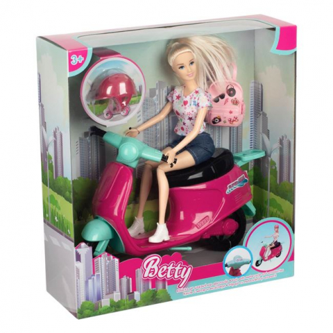 Papusa Betty cu scuter si accesorii incluse-Aventura Urbana [2]