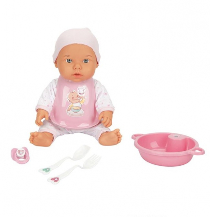 Papusi & accesorii - Papusa interactiva Bebelou cu set de hranire