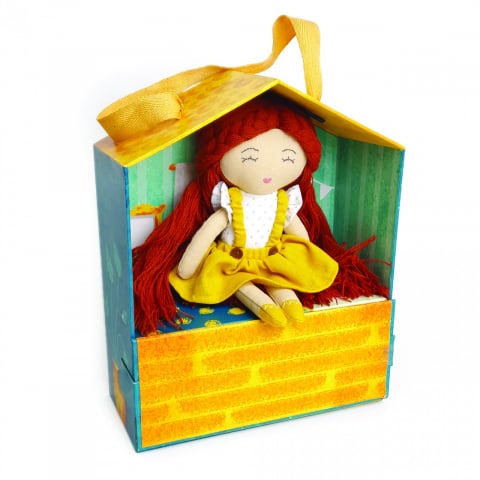Papusi & accesorii - Set de joaca Papusa Lora cu casa din carton,20 cm
