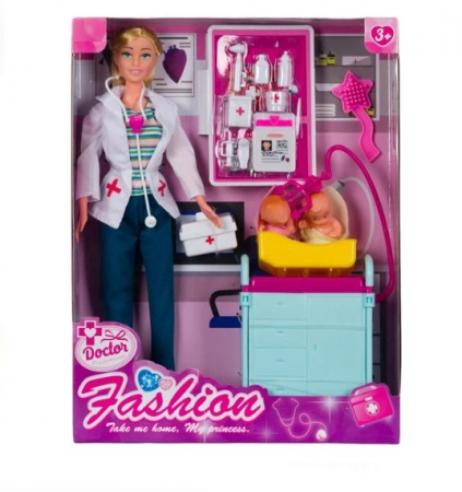 Papusa Pediatru cu 2 bebelusi si accesorii incluse [1]