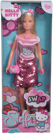 Papusi & accesorii - Papusa Steffi cu Fustița cu Paiete Hello Kitty 