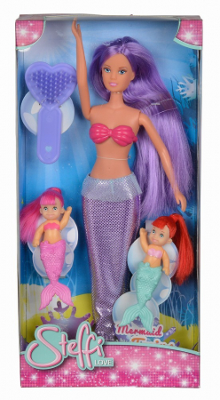 Papusi & accesorii - Papusa steffi sirena cu corp mov