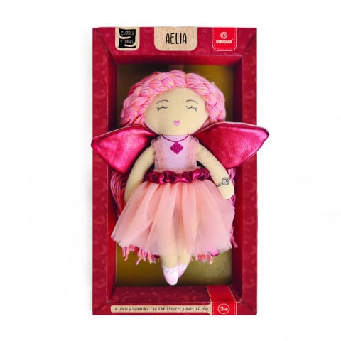 Papusi & accesorii - Papusa zana Aelia cu rochita si accesoriu pentru par,20 cm