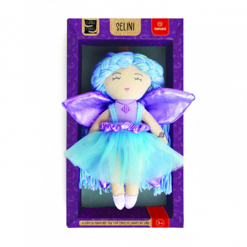 Papusi & accesorii - Papusa zana Selina cu rochita si accesoriu pentru par,20 cm