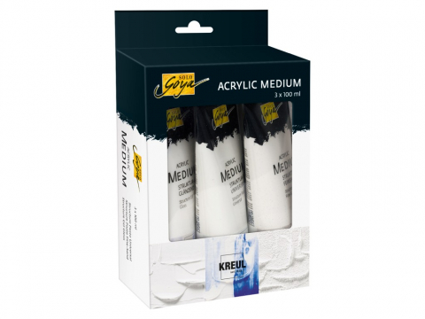 Produse art & craft-Lucru manual - Pastă de structură acrilică, Solo Goya Medium, 3 x 100 ml