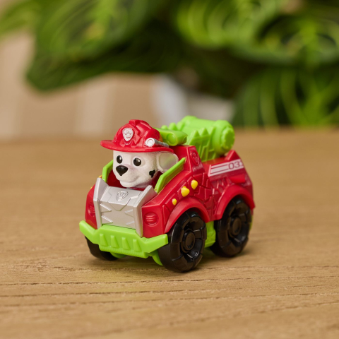 PATRULA CATELUSILOR FILMUL CU DINOZAURI PUP SQUAD RACERS VEHICUL CU FIGURINA MARSHALL 6.5CM [5]
