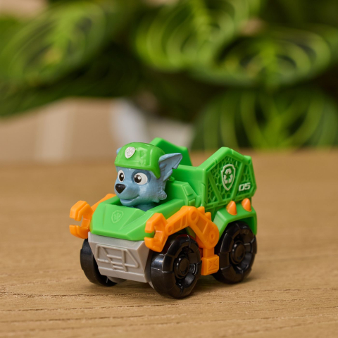 PATRULA CATELUSILOR FILMUL CU DINOZAURI PUP SQUAD RACERS VEHICUL CU FIGURINA ROCKY 6.5CM [5]