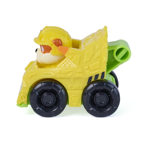PATRULA CATELUSILOR FILMUL CU DINOZAURI PUP SQUAD RACERS VEHICUL CU FIGURINA RUBBLE 6.5CM [3]