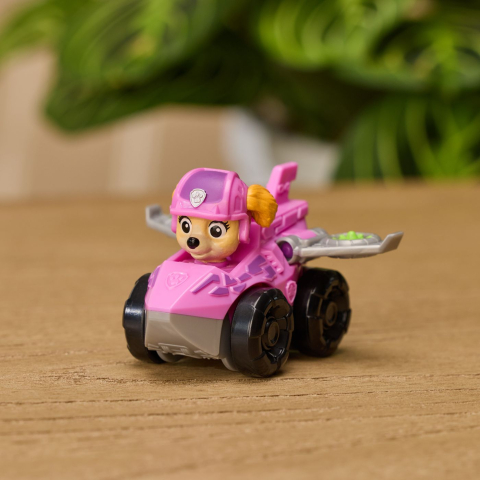 PATRULA CATELUSILOR FILMUL CU DINOZAURI PUP SQUAD RACERS VEHICUL CU FIGURINA SKYE 6.5CM [5]