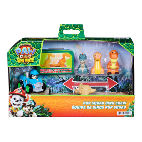 Vehicule și mașinuțe - PATRULA CATELUSILOR FILMUL CU DINOZAURI PUP SQUAD SET 5 FIGURINE ECHIPA DINO
