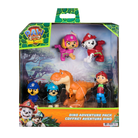 Figurine cu eroi si personaje - PATRULA CATELUSILOR FILMUL CU DINOZAURI SET AVENTURA DINO CU FIGURINE SI ACCESORII