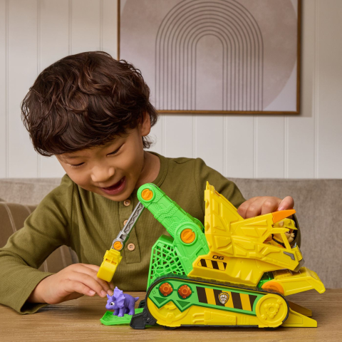 PATRULA CATELUSILOR FILMUL CU DINOZAURI SET BULDOZER CU FIGURINA RUBBLE SI ACCESORII [4]