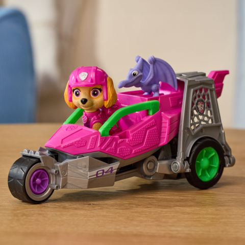 PATRULA CATELUSILOR FILMUL CU DINOZAURI SET DINO VEHICUL AVION CU FIGURINA SKYE SI ACCESORII 15CM [6]