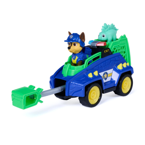 PATRULA CATELUSILOR FILMUL CU DINOZAURI SET DINO VEHICUL DE POLITIE CU FIGURINA CHASE SI ACCESORII 15CM [8]