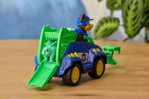 PATRULA CATELUSILOR FILMUL CU DINOZAURI SET DINO VEHICUL DE POLITIE CU FIGURINA CHASE SI ACCESORII 15CM [4]
