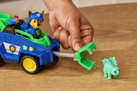 PATRULA CATELUSILOR FILMUL CU DINOZAURI SET DINO VEHICUL DE POLITIE CU FIGURINA CHASE SI ACCESORII 15CM [5]