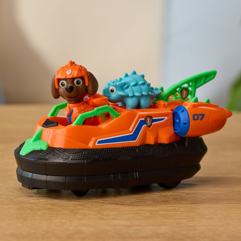 PATRULA CATELUSILOR FILMUL CU DINOZAURI SET DINO VEHICUL HOVERCRAFT CU FIGURINA ZUMA SI ACCESORII 15CM [5]