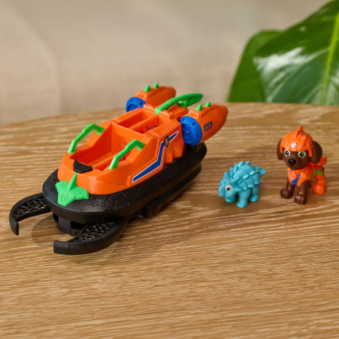 PATRULA CATELUSILOR FILMUL CU DINOZAURI SET DINO VEHICUL HOVERCRAFT CU FIGURINA ZUMA SI ACCESORII 15CM [4]